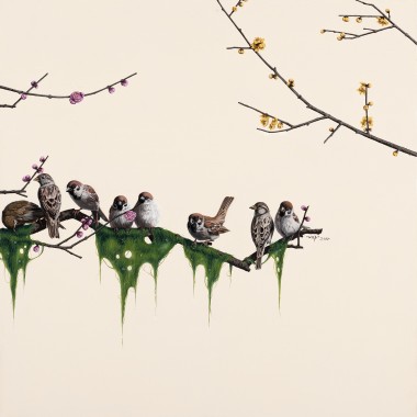 Plum Blossom . Sparrow 1