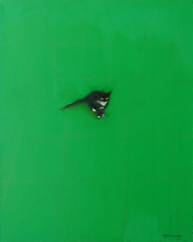 Black Cat in Green